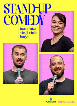 Făgăraș: Stand-up Comedy cu Virgil Ciulin, Ioana Luiza și Bogzi