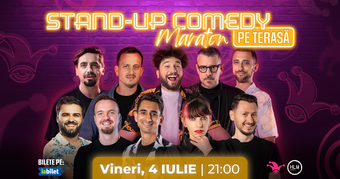 The Fool: Stand-up Comedy Maraton pe terasă cu: Natanticu, Frînculescu,  Mane Voicu, Drăcea, Dobrotă, Florin, Teodora Nedelcu, Claudiu Popa, George Dumitru și Gabriel Dumitriu