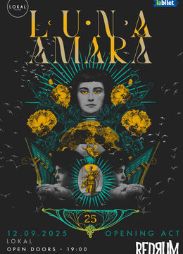 Oradea: Concert Luna Amara -  25 de ani - concert electric + Redrum
