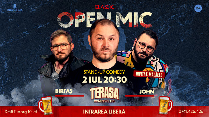 Stand-up Comedy OpenMic pe Terasa ComicsClub!