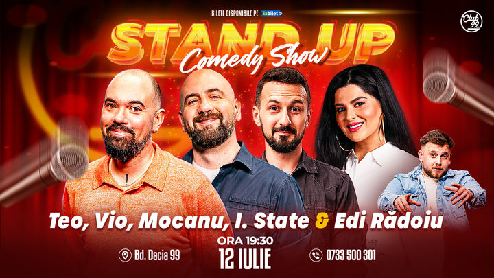 Stand-up Comdey cu Teo, Vio, Mocanu, Ioana State - Edi Rădoiu la Club99