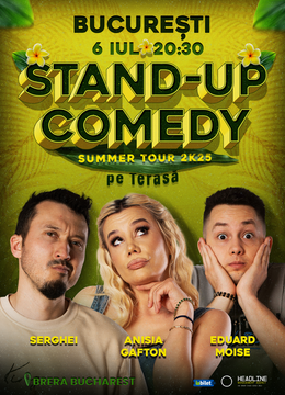 Stand-Up Comedy pe terasă cu Anisia Gafton, Serghei și Eduard Moise
