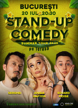 Stand-Up Comedy pe terasă cu Anisia Gafton, Serghei și Eduard Moise