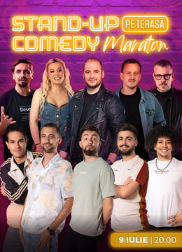 The Fool: Stand-up Comedy Maraton pe terasă cu: Natanticu, Frînculescu,  Mane Voicu, Andrei Ciobanu, Anisia, Cîrje, Dobrotă, Popinciuc, Vacariu și Fares