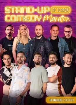The Fool: Stand-up Comedy Maraton pe terasă cu: Natanticu, Frînculescu,  Mane Voicu, Andrei Ciobanu, Anisia, Cîrje, Dobrotă, Popinciuc, Vacariu și Fares