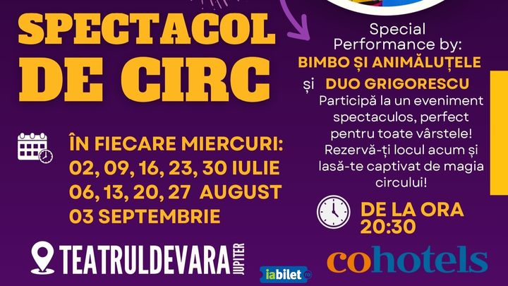 Jupiter: Spectacol de Circ pentru toata familia!