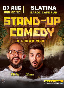 Slatina: Stand-Up & Crowdwork pe terasă cu Gabriel Gherghe și Edi Vacariu