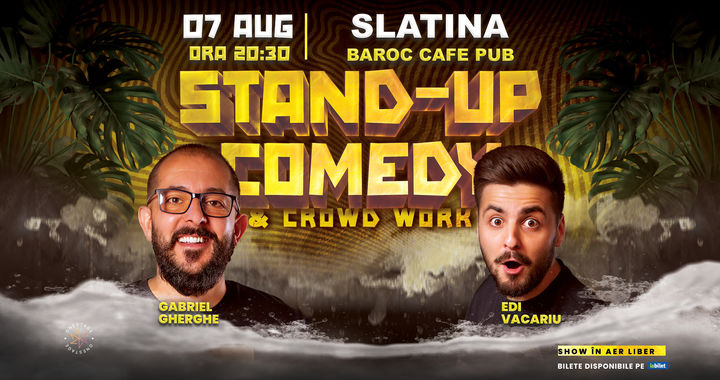 Slatina: Stand-Up & Crowdwork pe terasă cu Gabriel Gherghe și Edi Vacariu