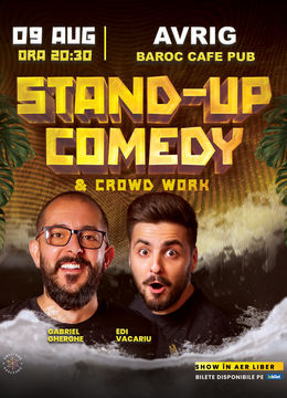 Avrig: Stand-Up & Crowdwork pe terasă cu Gabriel Gherghe și Edi Vacariu