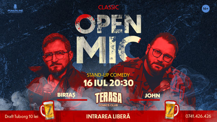 Stand-up Comedy OpenMic pe Terasa ComicsClub!