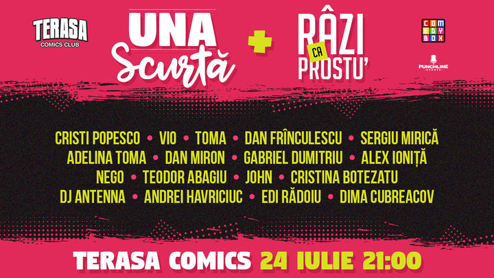 Una Scurtă & Râzi ca Prostu pe Terasa ComicsClub!
