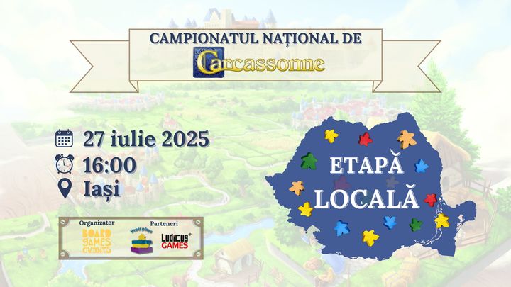 Iasi: Etapa locală de Carcassonne @ Board Games Events