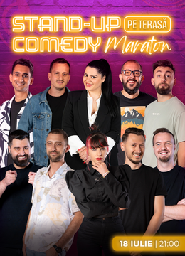The Fool: Stand-up Comedy Maraton pe terasă cu: Ioana State, Mane Voicu, Gherghe, Cîrje, Florin, Dobrotă, Teodora Nedelcu, Geo Adrian, Claudiu Popa și George Dumitru