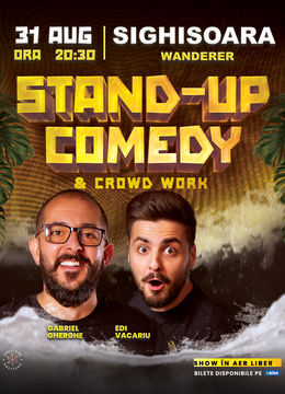 Sighisoara: Stand-Up & Crowdwork pe terasă cu Gabriel Gherghe și Edi Vacariu