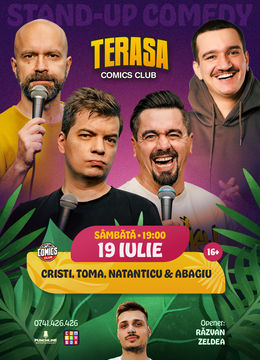 Stand-up Comedy cu Cristi, Toma, Natanticu si Abagiu pe Terasa ComicsClub!