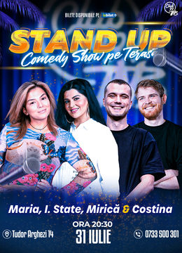 Stand-up Comedy cu Maria Popovici, Ioana State, Mirică & Tudor Costina la Terasa TNB