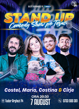 Stand-up Comedy cu Costel, Maria Popovici, Costina & Mădălin Cîrje la Terasa TNB