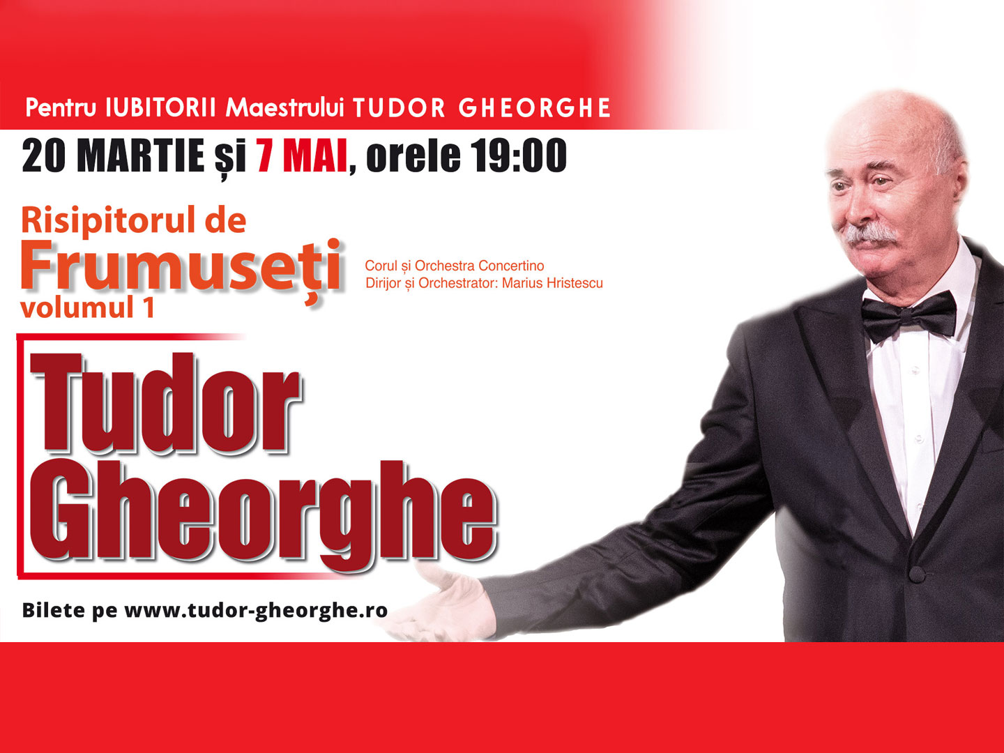 Concert Tudor Gheorghe Risipitorul De Frumuseți La Sala Palatului Bilete